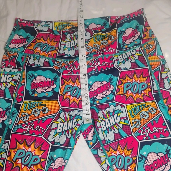 Constantly Varied Gear CVC Capri Leggings‎ Comic Boom Pop Bang Size XL - Picture 3 of 6